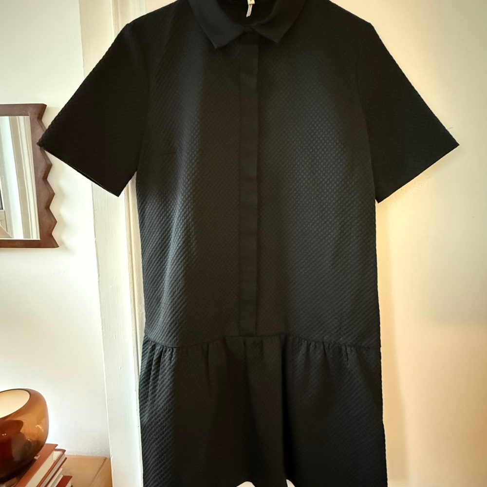 Sandro Black Textured Dress
